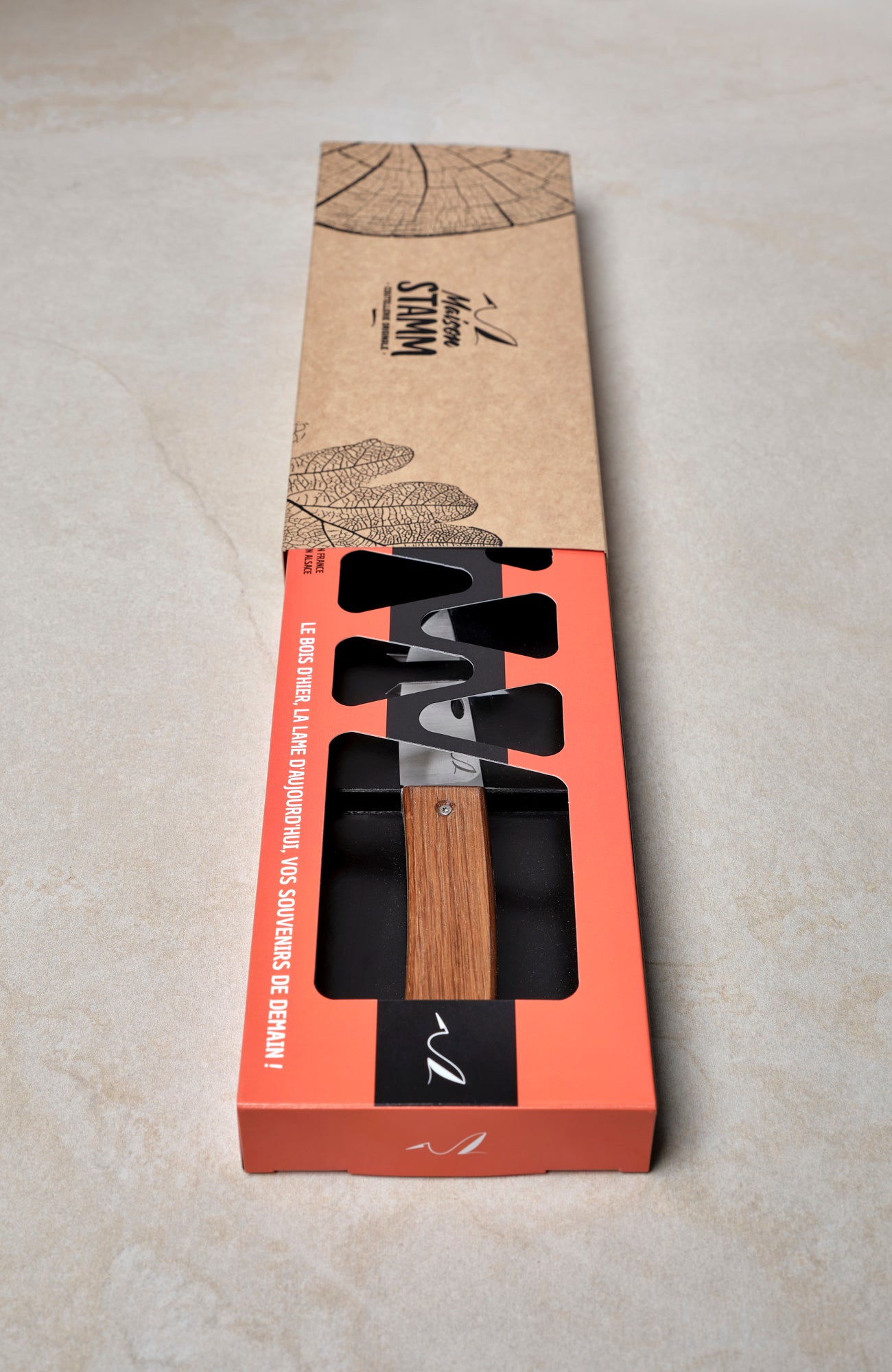 Couteau pliant artisanal en bois