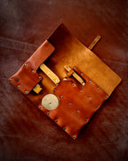 Trousse de rangement en cuir